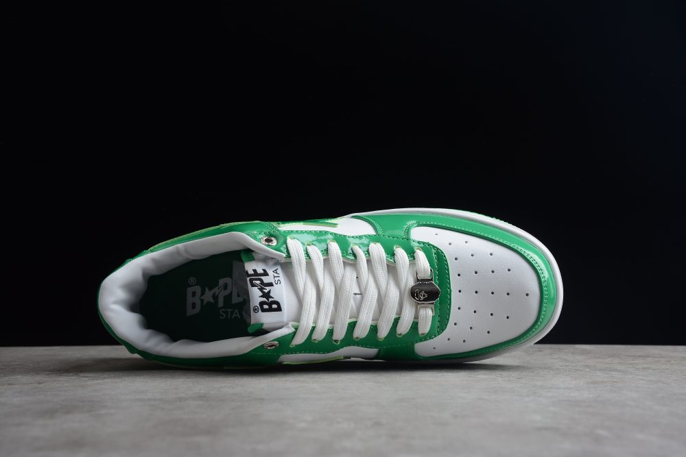 Bape Sta Low-Top Green And White Sneakers