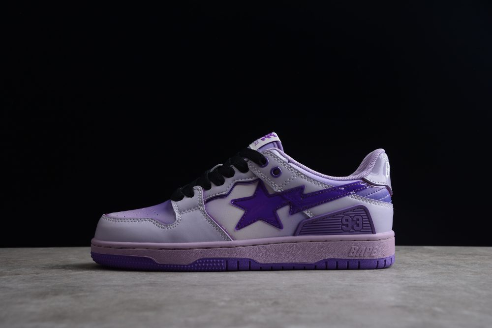 Bape Sta Low-Top Purple Gradient Sneakers