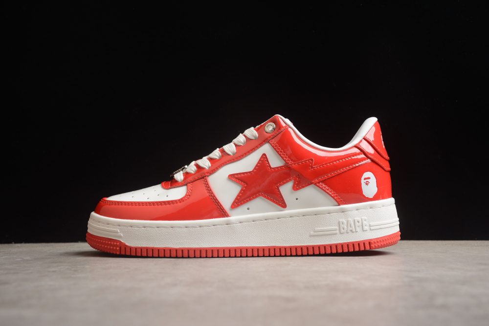 Bape Sta Low-Top Sneakers In Red And White