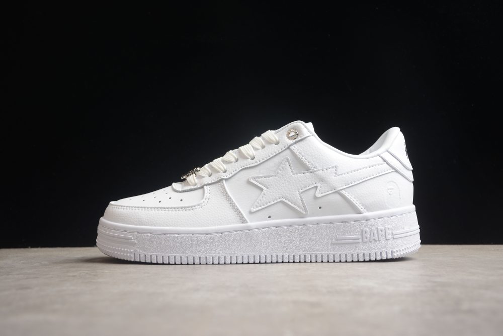 Bape Sta Low-Top Sneakers In All-White