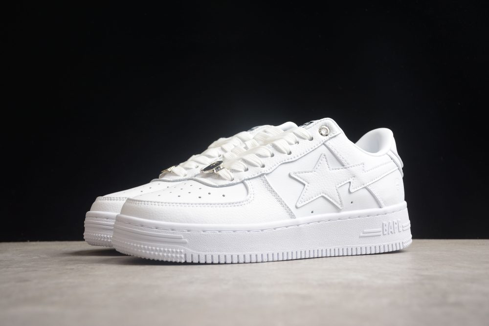 Bape Sta Low-Top Sneakers In All-White