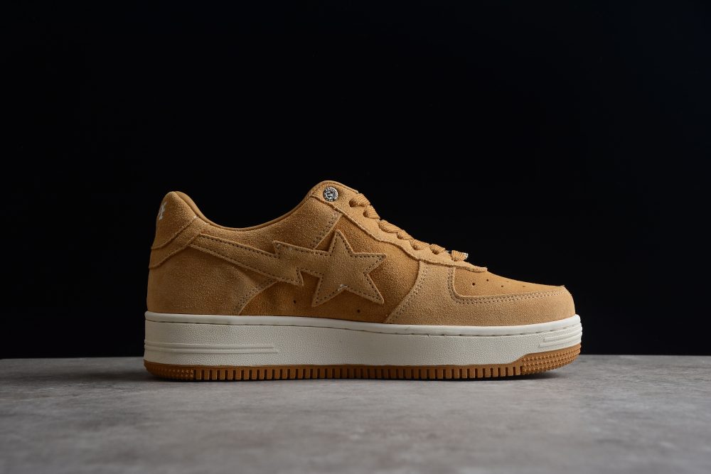 Bape Sta Low-Top Tan Suede Sneakers