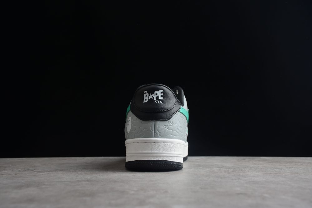 Bape Sta Low-Top Aqua And Grey Sneakers