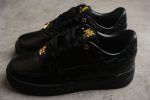 BAPE STA Low-Top Black Croc-Embossed Sneakers