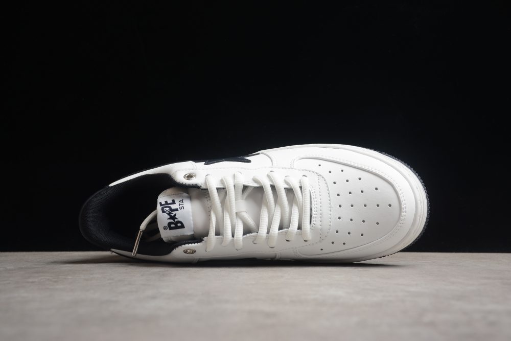 Bape Sta Low-Top White And Black Sneakers