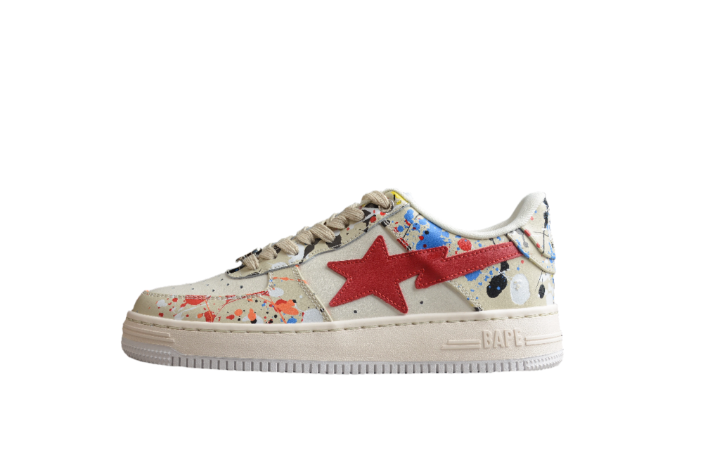 BAPE STA Splatter Low-Top Sneakers