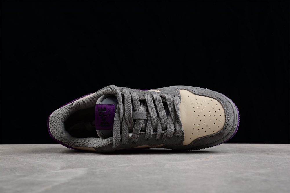 Bape Sta Low-Top Sneakers In Grey And Purple