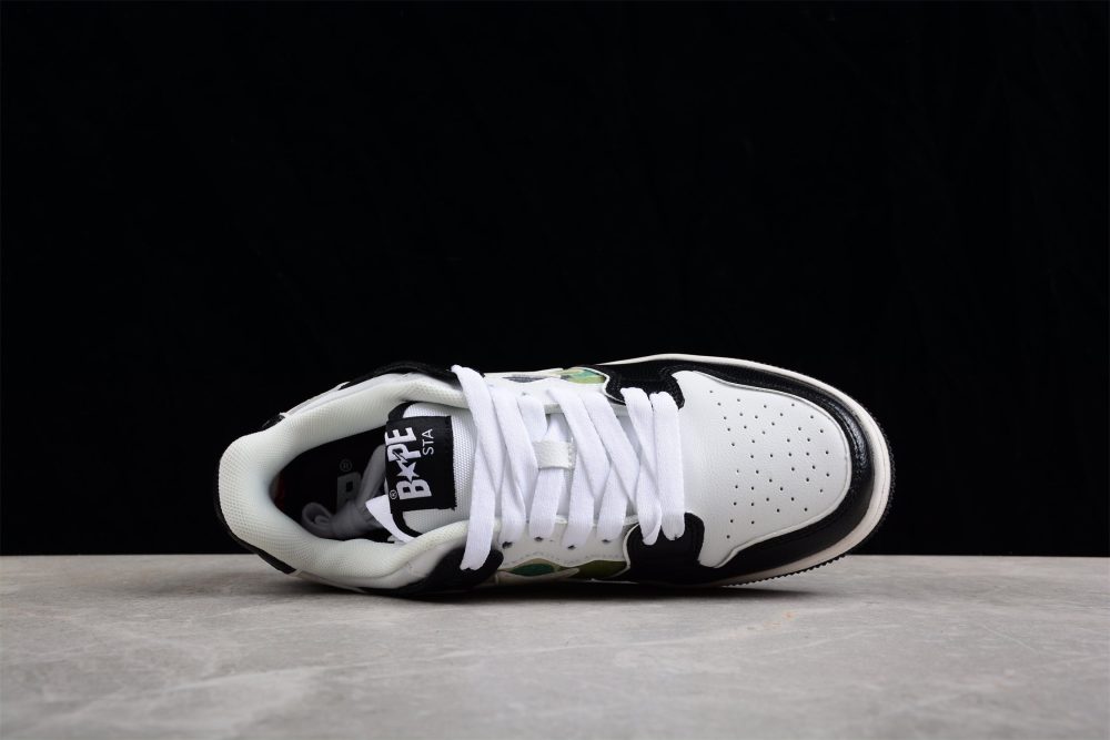 Bape Sta Low-Top Sneakers In Black, White, And Camo