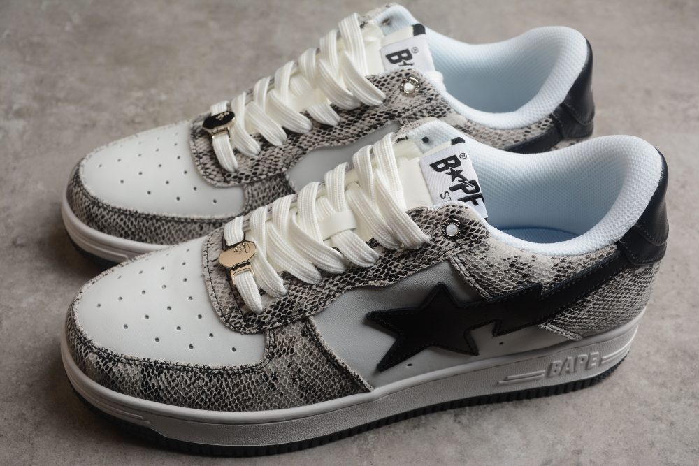 Bape Sta Low-Top Sneakers With Snakeskin Pattern