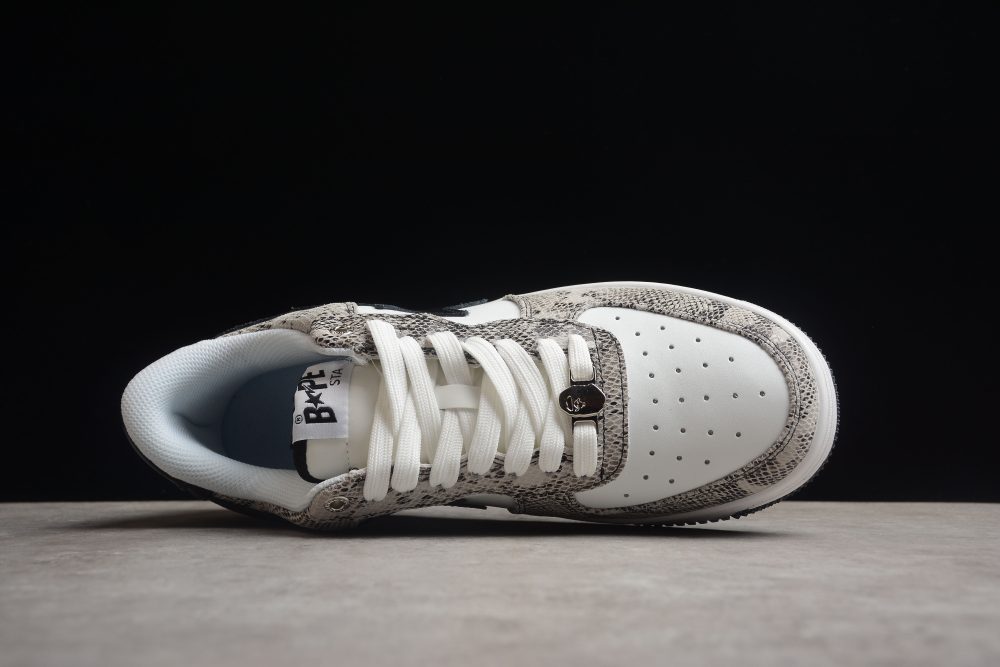 Bape Sta Low-Top Sneakers With Snakeskin Pattern