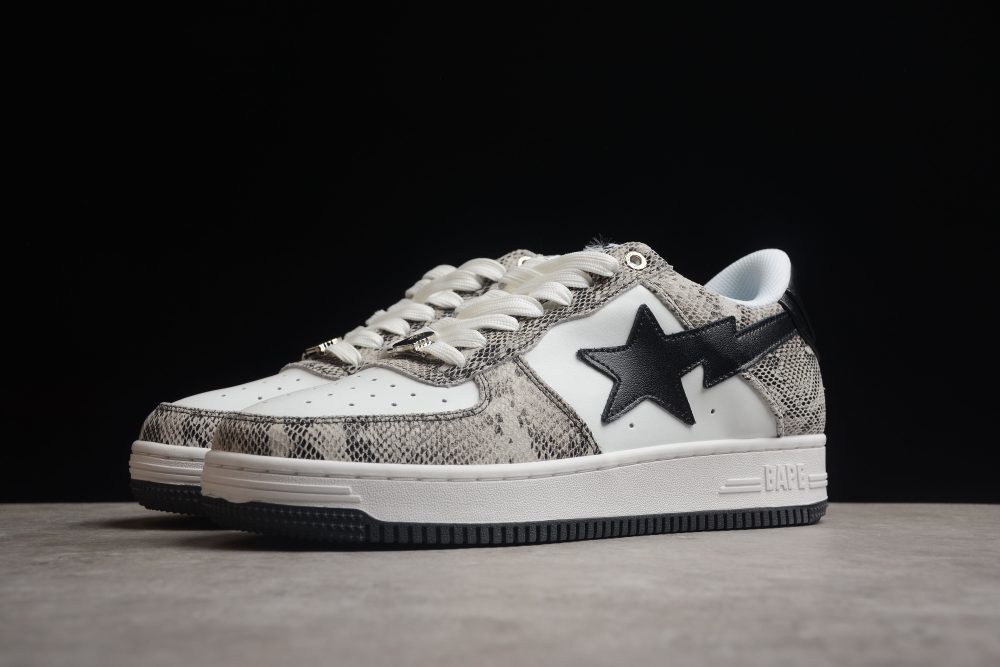 Bape Sta Low-Top Sneakers With Snakeskin Pattern